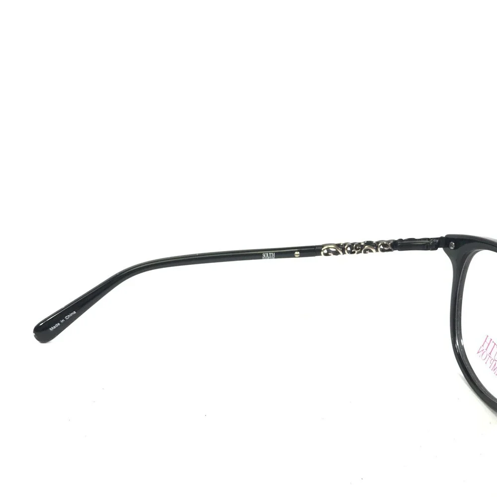 South Hampton SH9002 BK Eyeglasses Frames Black Round Cat Eye Full Rim 52-16-135